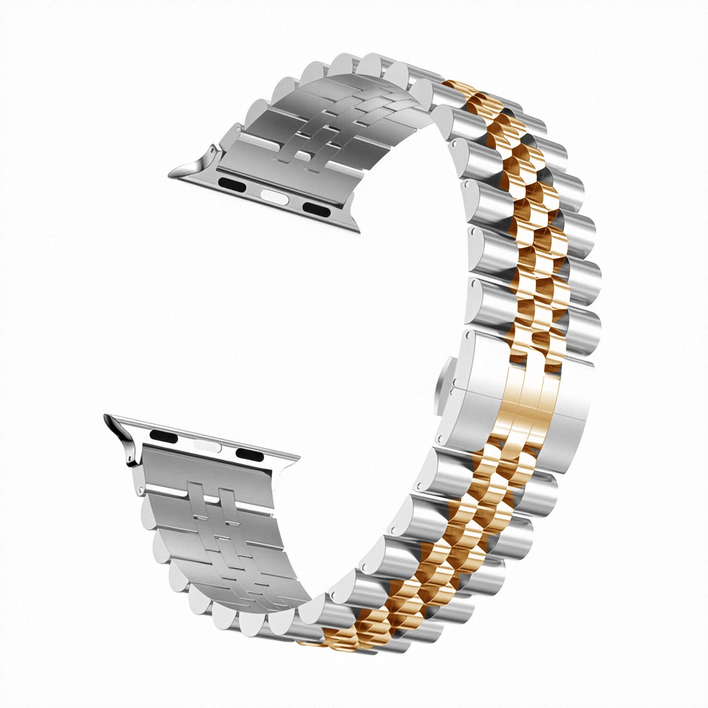 Correa de reloj de metal con patrón Rolex