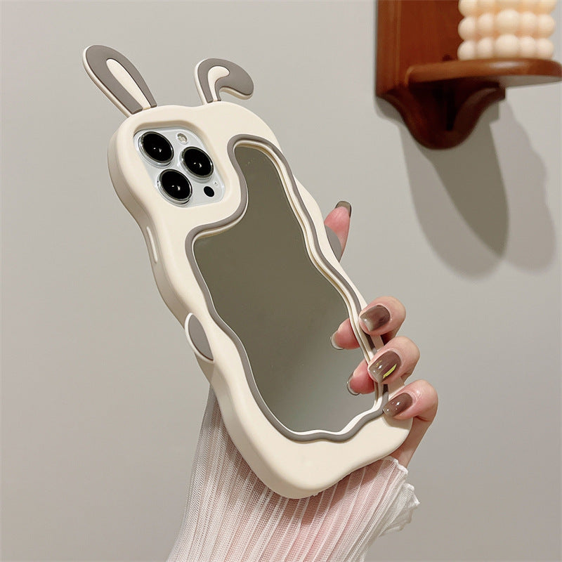 Rabbit Ear Makeup Mirror Phone Case