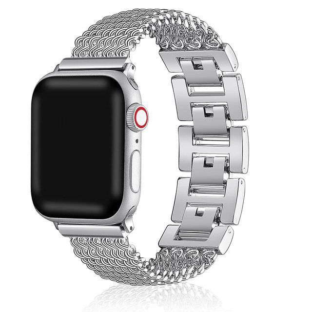Glamour Queen Stainless Steel Metal Strap