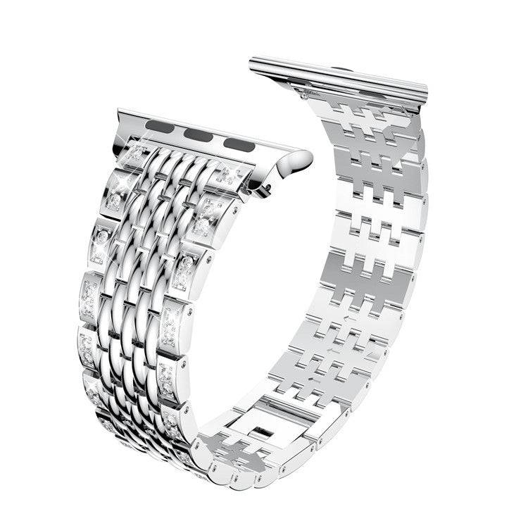 Diamond Stud Metal Watch Strap
