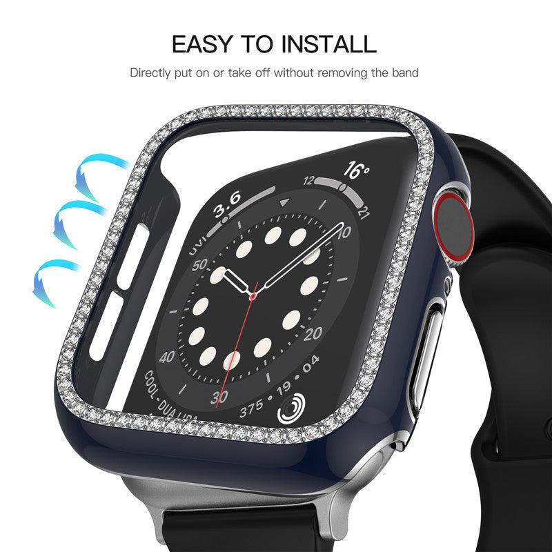 Apple Watch Diamond Protective Case with Tempered Glass